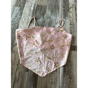 Cotton Candy LA Y2K Ditsy Floral Romanic Cami Top Tie Back Coquette Balletcore M
